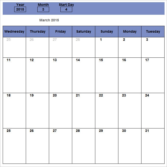 Monthly Schedule Template 17+ Excel, PDF Documents Download