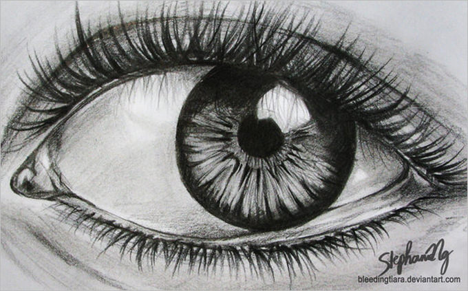 eye drawing pencil