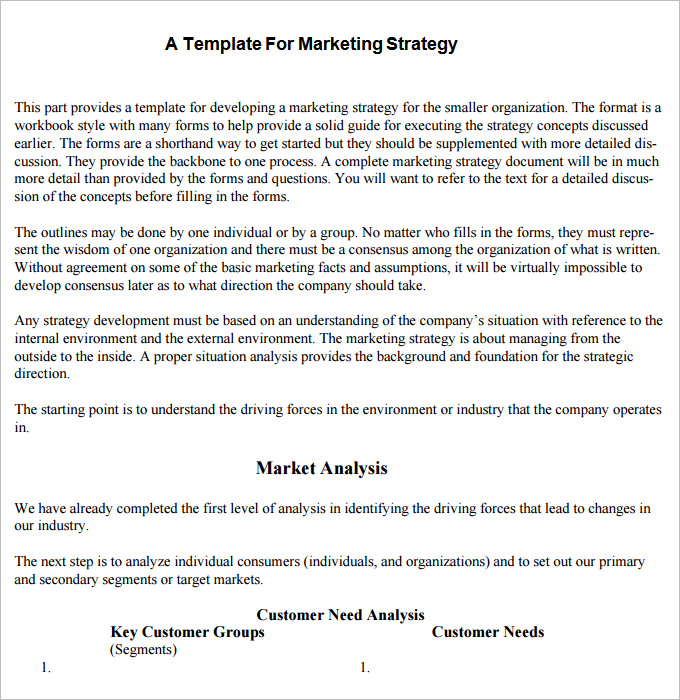 Strategic Marketing Plan Template 12 Free Word PDF Documents Download 