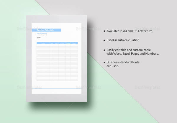 sample-teacher-schedule-template
