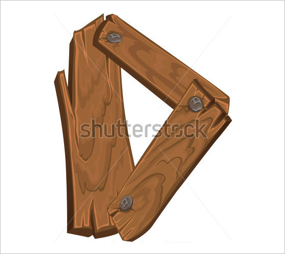 sample vector wooden alphabet letter