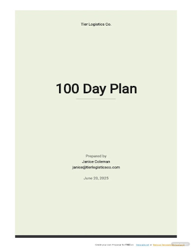 11+ Sample 100 Day Plan Templates Download for PDF, Word, Docs Format