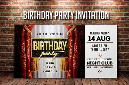 simple birthday anniversary invitation template