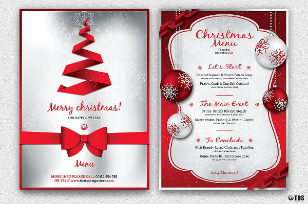 41+ Sample Christmas Menu Templates - Word, PSD, AI | Free &amp; Premium