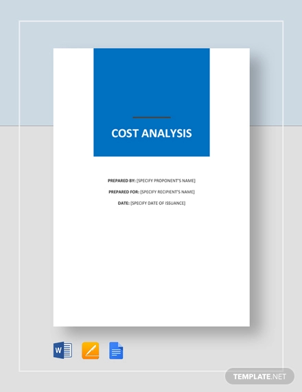 simple cost analysis template