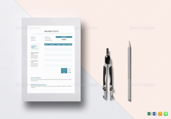 simple delivery order template