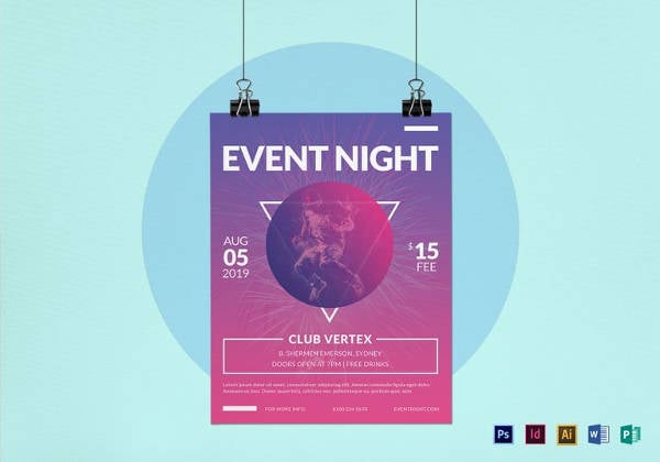 simple event night flyer template