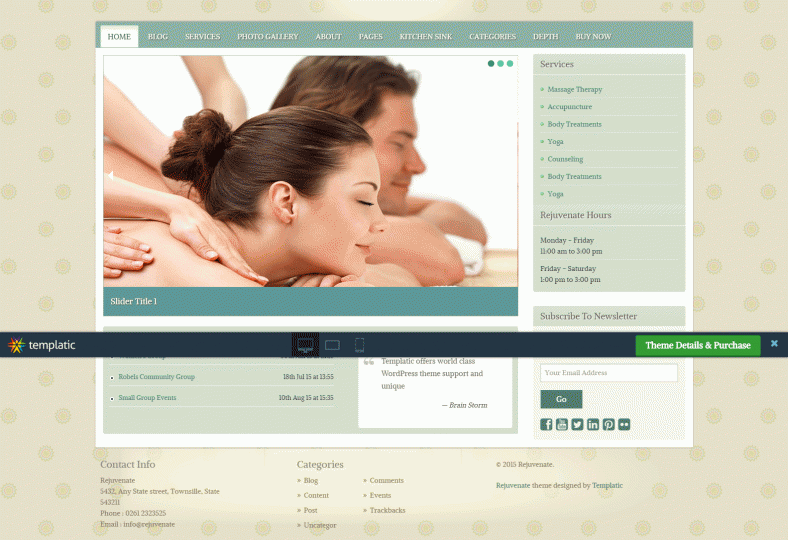 simple massage therapist wordpress theme 788x540
