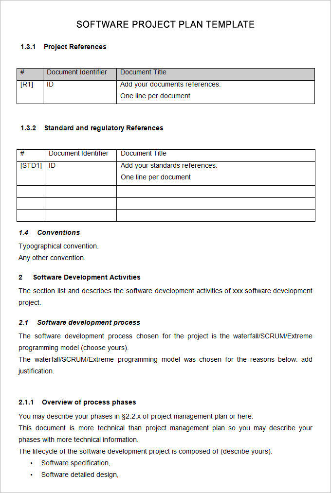 Software Development Plan Template