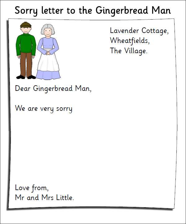 Sorry Letter for Kids