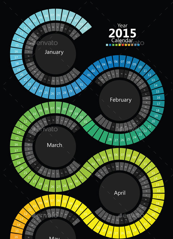 spectrum swirl calendar template