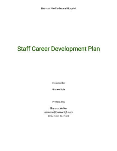 staff career development plan template