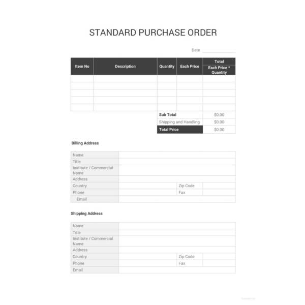 55+ Purchase Order Examples - PDF, DOC