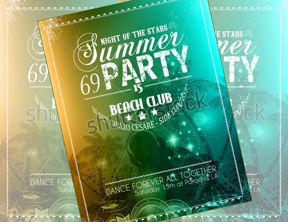 summer party concert flyer template