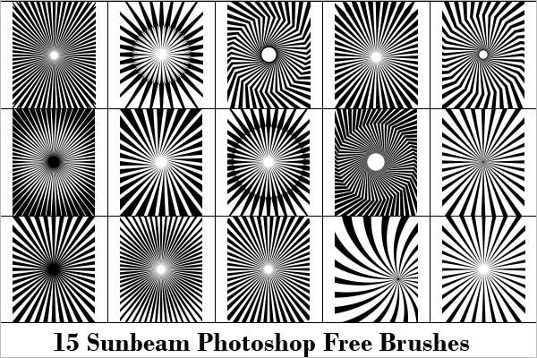 sun rays free photoshop brushes