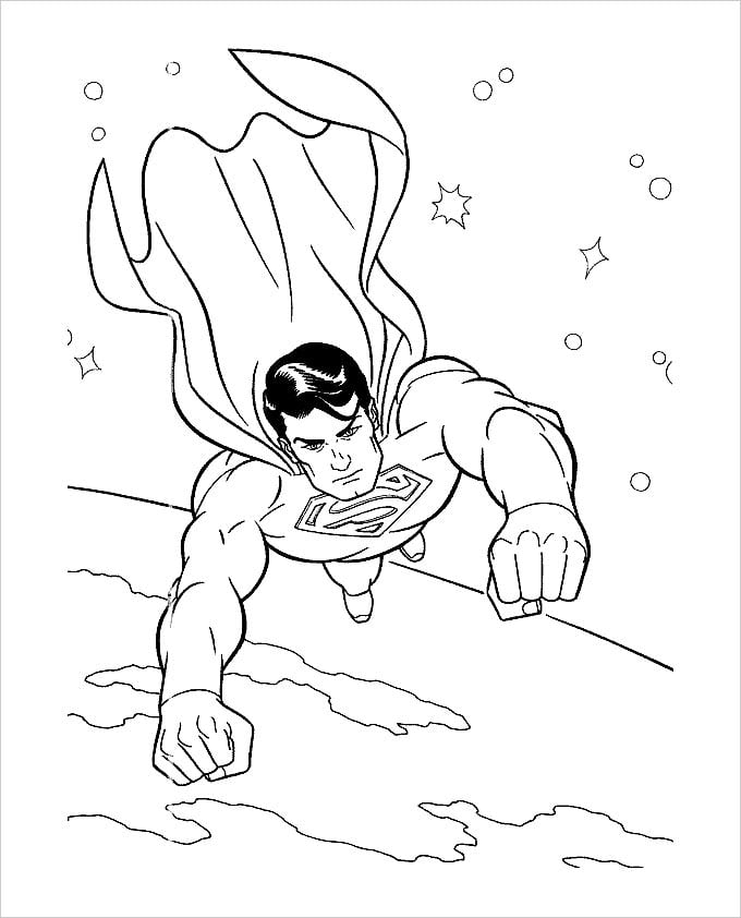 superman superhero coloring pages