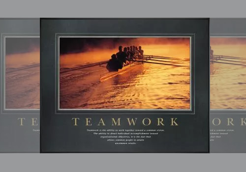 teamwork motivational psd posters