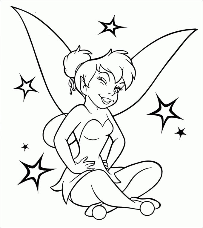 tinkerbell coloring pages to print