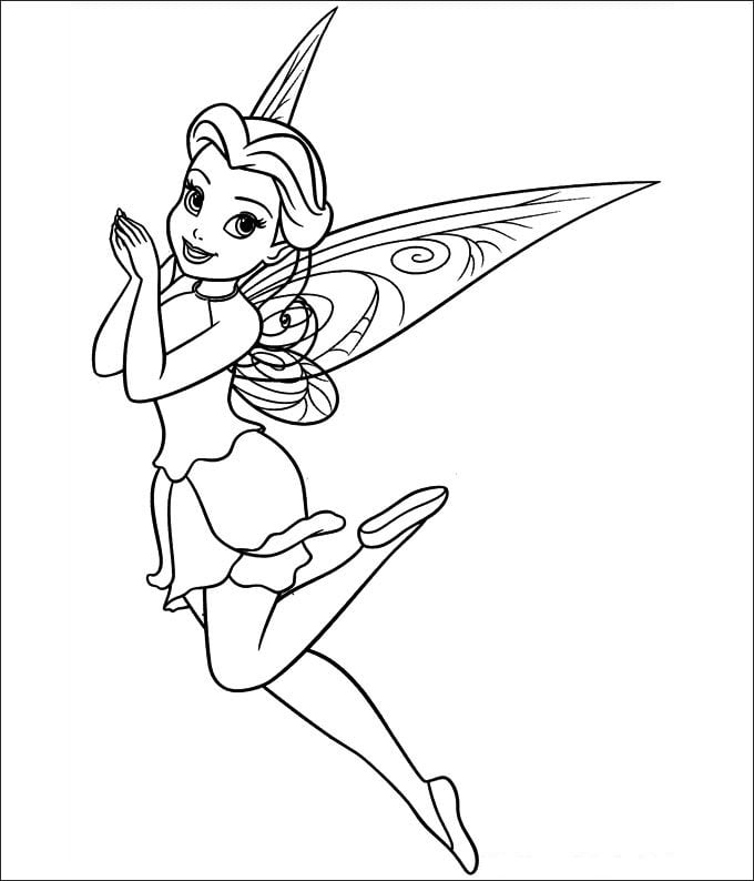 tinkerbell fairies coloring page