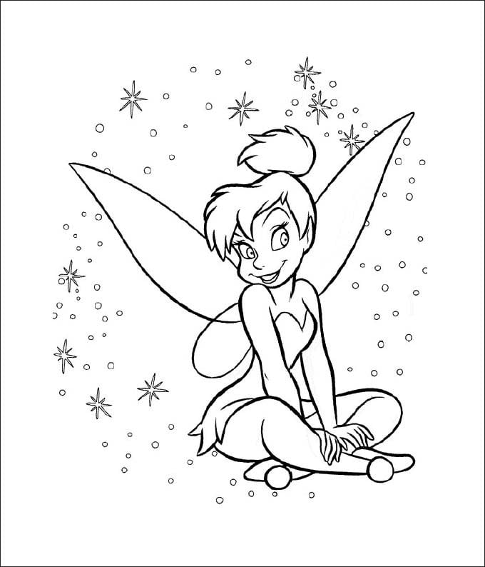 tinkerbell fairy coloring page