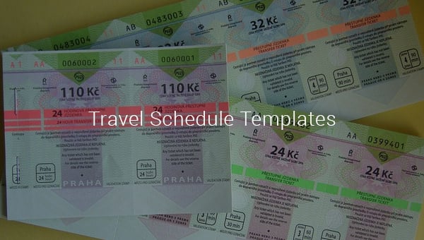 travel schedule template free