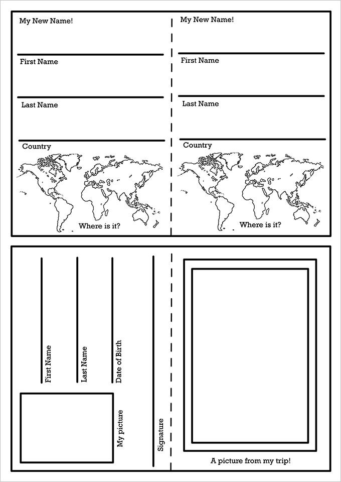 Career Day Passport Template Word - cleverbicycle