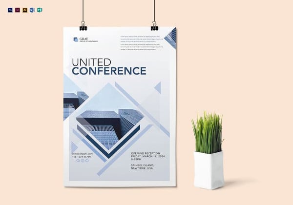 united conference poster template