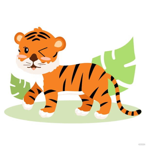 untitledcartoon tiger drawing template