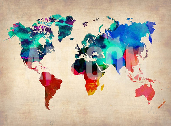 World Map Posters PSD - 30+ Free Templates