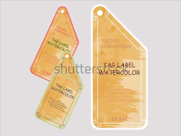 watercolor luggage tag template