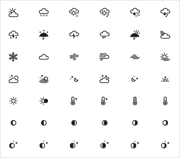 weather icons for mobile app