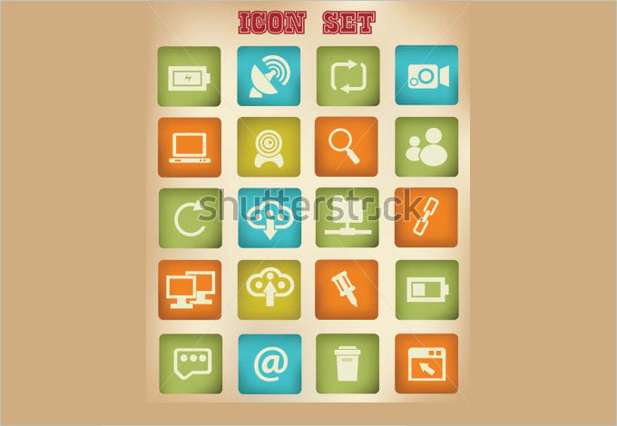 web and social network vintage iconsvector