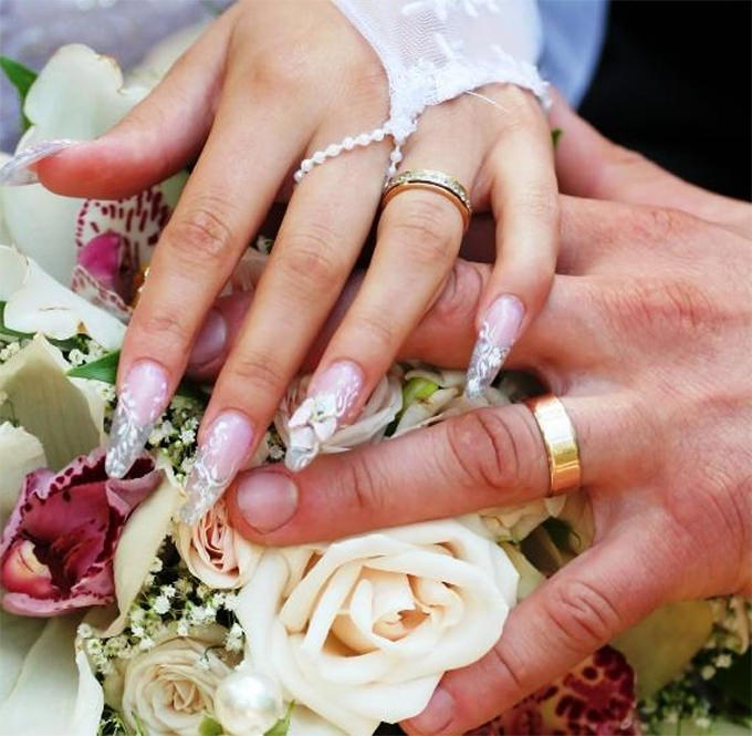 wedding nail design picture