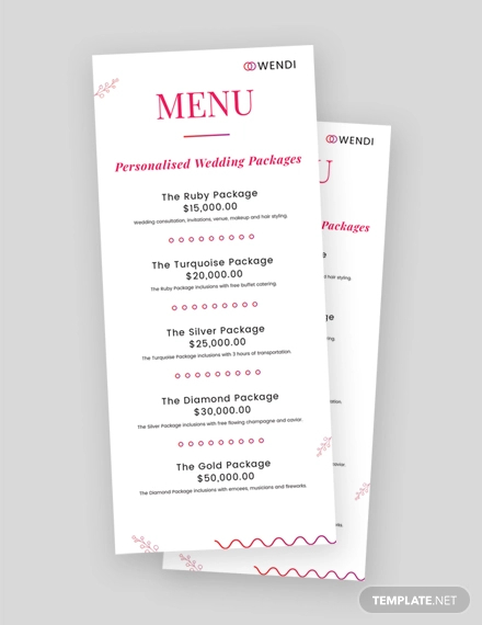 Free Wedding Menu Card Template from images.template.net