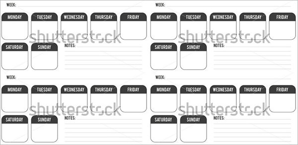 Week Calendar Template - 12+ Free Word Documents Download