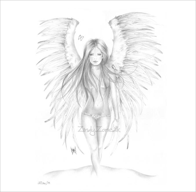 pencil sketches of angels