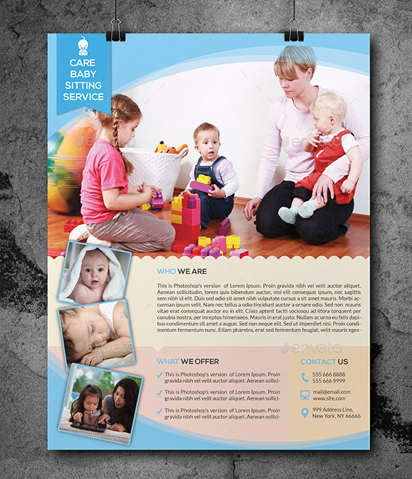 13+ Fabulous PSD Baby Sitting Flyer Templates in Word, PSD, EPS Vector