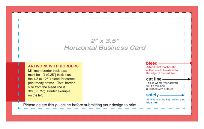 business card layout template horizantal 2x