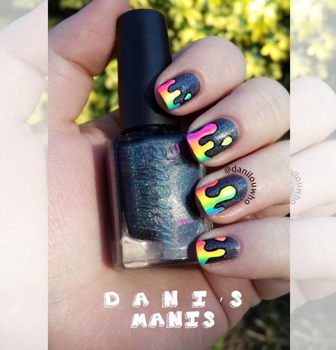 crazy colorful nail design