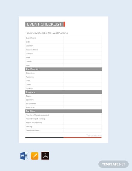 free event planning checklist