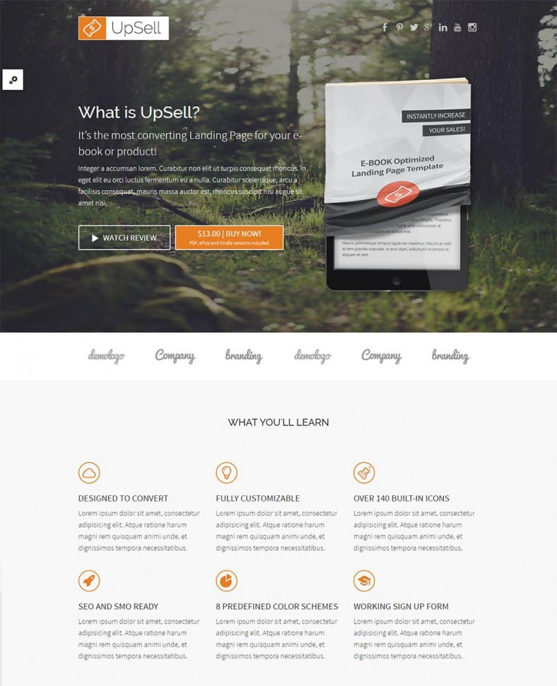 Free landing page template download