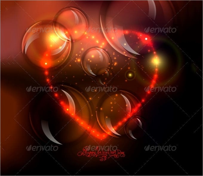 love heart background from bright stars
