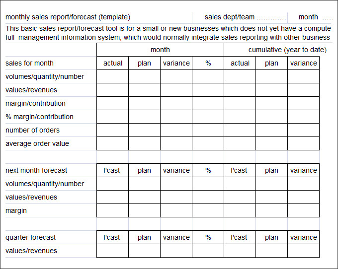 Download Monthly Sales Report Excel Template ~ Excel Templates 2113