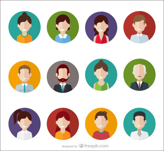 Avatar Set Clipart Vector, Set Of Avatar Person Icon In Flat Design  Illustration, Person Icons, Avatar Icons, In Icons PNG Image For Free  Download