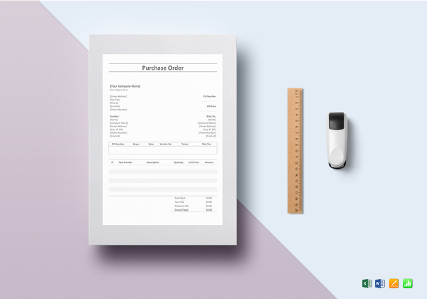 simple purchase order template