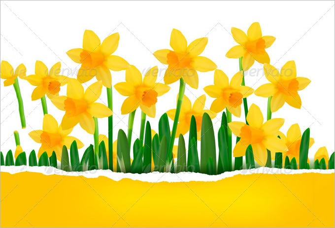 yellow flower background with ripped paper