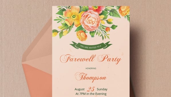 farewell party invitation templates