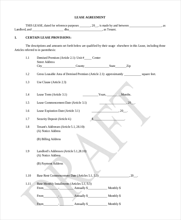 20+ Rental Agreement Form Templates & Samples - DOC, PDF 