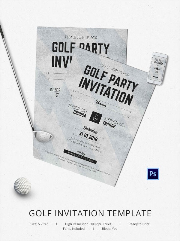 25+ Fabulous Golf Invitation Templates & Designs