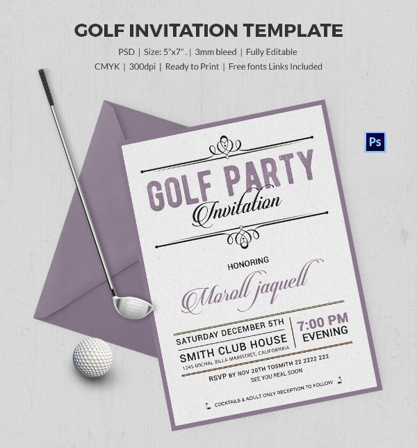 25 Fabulous Golf Invitation Templates Designs